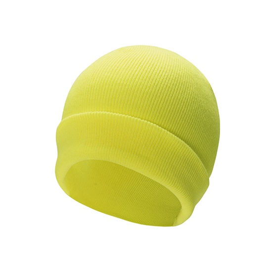 Czapka Dwuwarstwowa Akrylowa Podwinieta KX700 - Signal Yellow