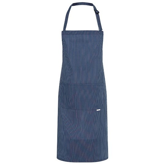 Fartuch Klasyczny Bawelniany w Paski KY028 - Navy (ca. Pantone 533C)