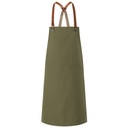 Fartuch Uniwersalny Twillowy z Paskami Skorzanymi KY054 - Moss Green (ca. Pantone 7764C)