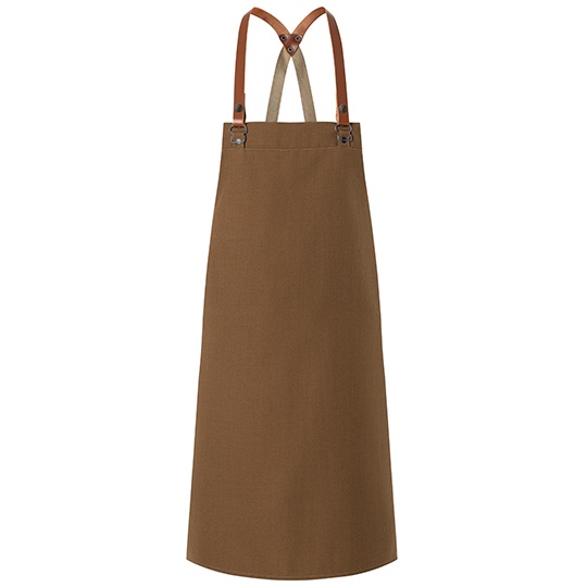 Fartuch Uniwersalny Twillowy z Paskami Skorzanymi KY054 - Cinnamon (ca. Pantone 2321C)
