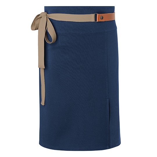 Fartuch Krotki Twillowy z Recyklingu KY055 - Steel Blue (ca. Pantone 2380C)