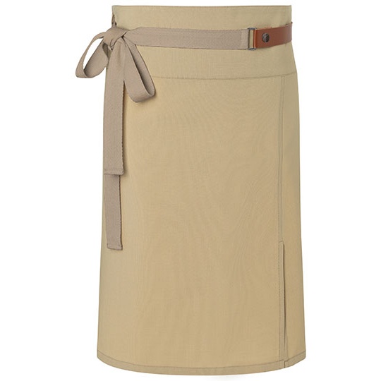 Fartuch Krótki Twillowy z Recyklingu KY055 - Pebble (ca. Pantone 4268C)