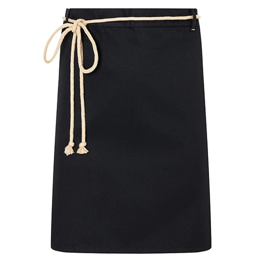 Fartuch Wiązany Twillowy KY057 - Black (ca. Pantone 419C)