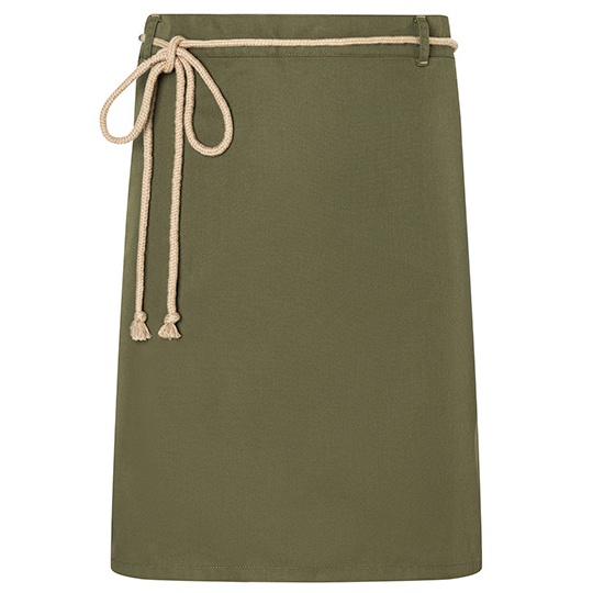 Fartuch Wiazany Twillowy KY057 - Moss Green (ca. Pantone 7764C)
