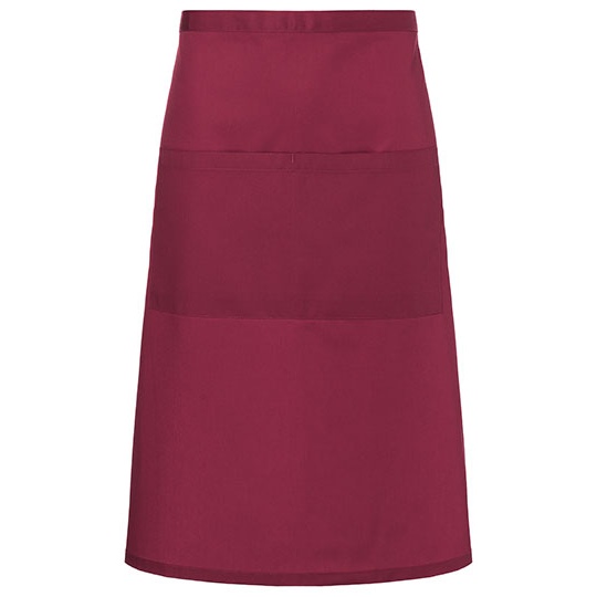 Fartuch Bistro Twillowy Poliester Bawelna KY112 - Bordeaux (ca. Pantone 209C)
