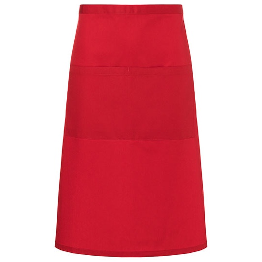 Fartuch Bistro Twillowy Poliester Bawelna KY112 - Red (ca. Pantone 186C)