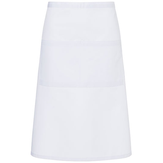 Fartuch Bistro Twillowy Poliester Bawełna KY112 - White