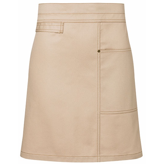 Fartuch Biodrowy Twill Bawelniany KY114 - Beige (ca. Pantone 7529 C)