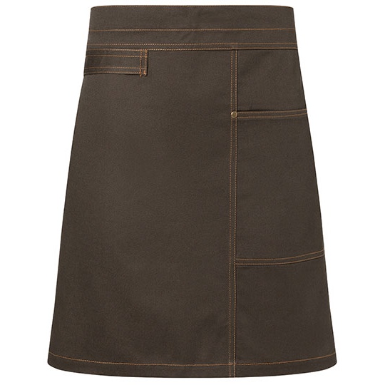 Fartuch Biodrowy Twill Bawelniany KY114 - Chocolate (ca. Pantone 440 C)