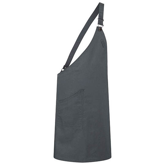 Fartuch Asymetryczny Tkanina Twill KY118 - Anthracite (ca. Pantone 7540C)