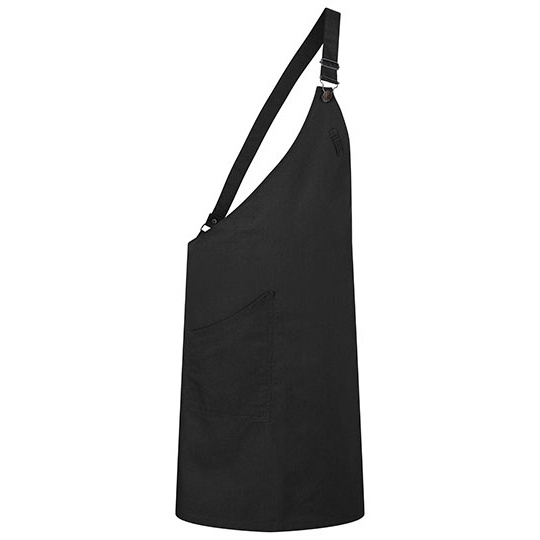 Fartuch Asymetryczny Tkanina Twill KY118 - Black (ca. Pantone 419C)
