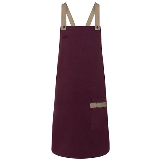 Fartuch Kelnerski Tkanina Twill Poliester Bawelna KY119 - Aubergine (ca. Pantone 5185C)