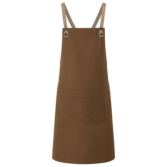 Fartuch Z Kieszeniami Odpinanymi Paskami Tkanina Twill KY120 - Cinnamon (ca. Pantone 2321C)