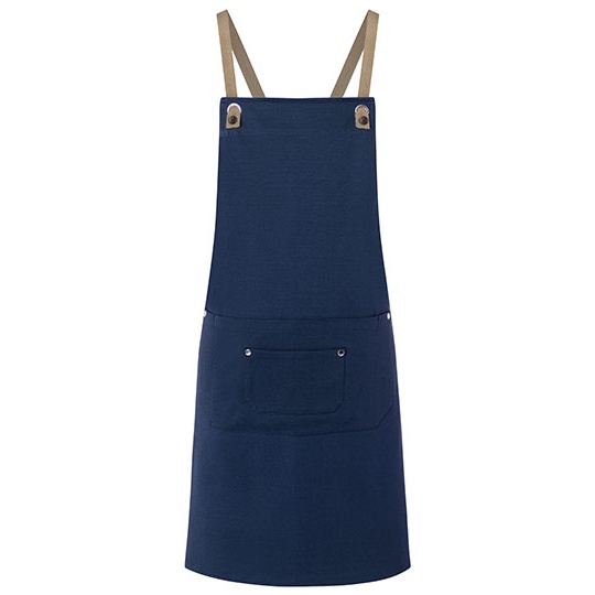 Fartuch Z Kieszeniami Odpinanymi Paskami Tkanina Twill KY120 - Steel Blue (ca. Pantone 2380C)