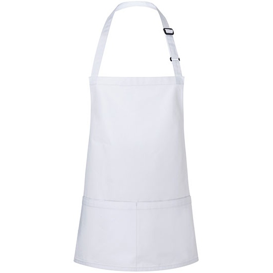 Fartuch Krotki Poliester Bawelna KY123 - White