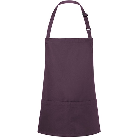 Fartuch Krotki Poliester Bawelna KY123 - Aubergine (ca. Pantone 5185C)