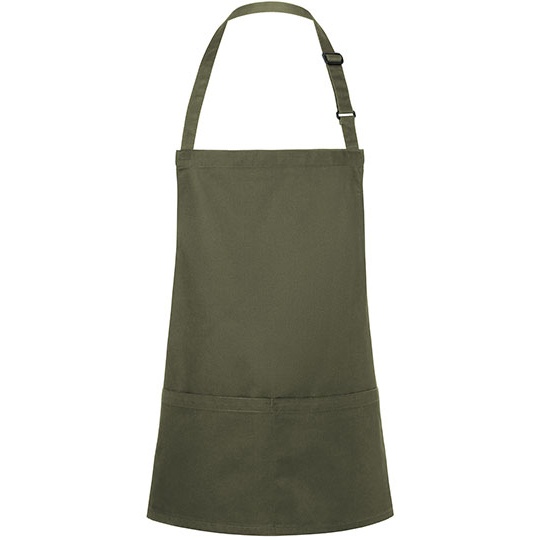 Fartuch Krotki Poliester Bawelna KY123 - Moss Green (ca. Pantone 7764C)