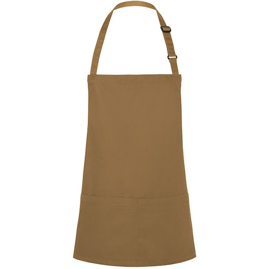 Fartuch Krótki Poliester Bawełna KY123 - Camel (ca. Pantone 7504C)