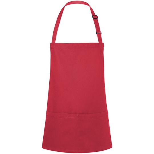Fartuch Krotki Poliester Bawelna KY123 - Raspberry (ca. Pantone 4059C)
