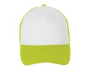 Czapka z piankowym panelem i siateczką L01668 - White & Neon Green
