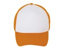 Czapka Trucker Poliestrowa Siateczka L01668 - White & Neon Orange