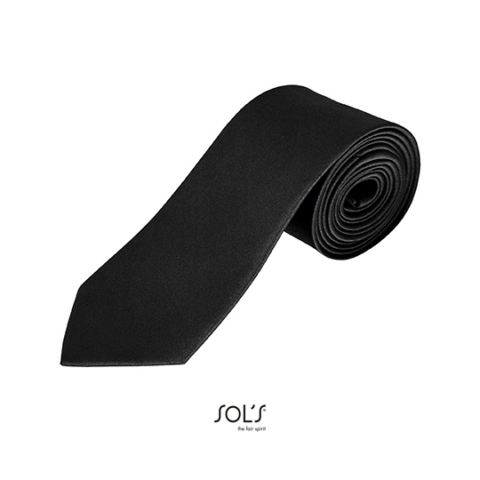 Krawat satynowy L02932 - Black