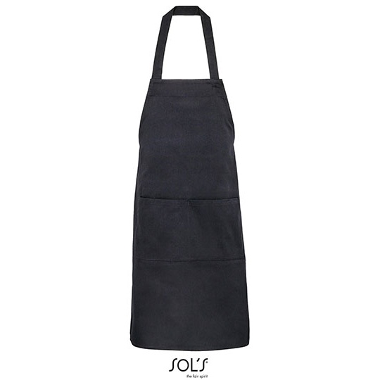 Fartuch Unisex Bawełna Organiczna L03569 - Black