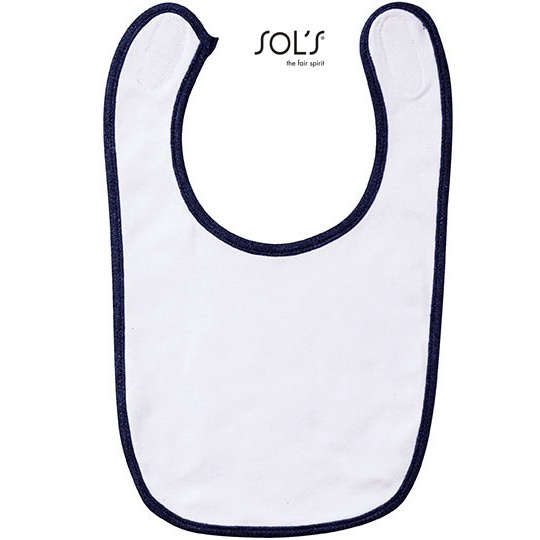 Sliniak Dwuwarstwowy Bawelniany L116 - White & French Navy