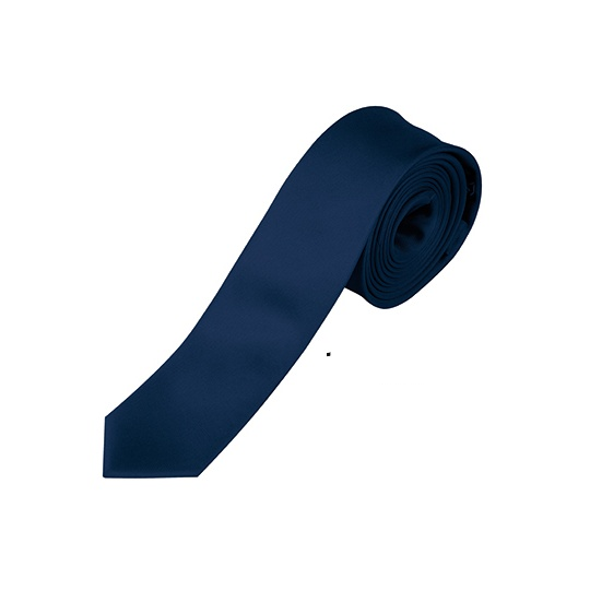 Krawat Slim Satynowy L821 - French Navy