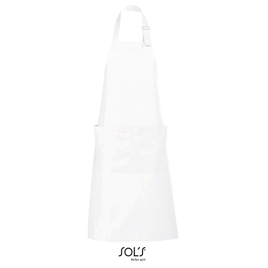 Fartuch Dlugi Poliester Bawelna L990 - White