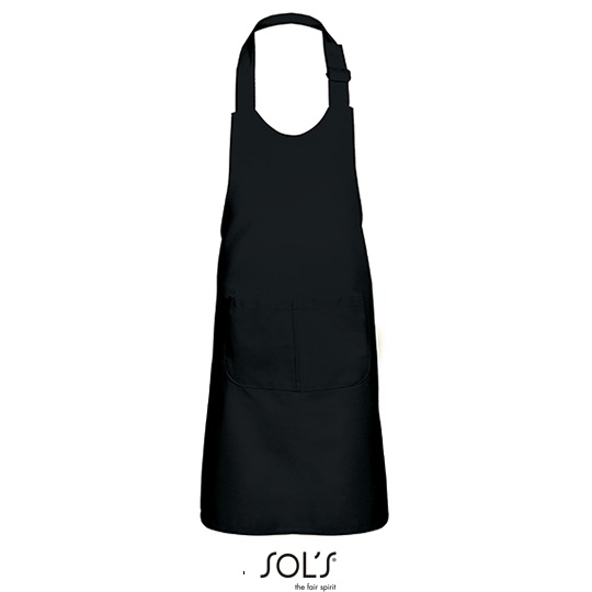 Fartuch Dzieciecy Mieszanka Poliestrowo Bawelniana L990K - Black