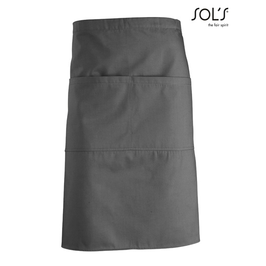 Fartuch Średni Poliester Bawełna L995 - Dark Grey (Solid)
