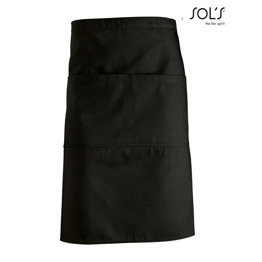 Fartuch Średni Poliester Bawełna L995 - Deep Black