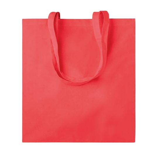 Torba na zakupy Klasyczna Bawelniana z Dlugimi Uchwytami LB04100 - Red