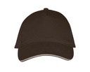 Czapka Pieciopanelowa Bawelniana LC00594 - Chocolate & Beige