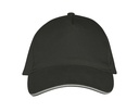 Czapka Pieciopanelowa Bawelniana LC00594 - Dark Grey (Solid) & Light Grey (Solid)