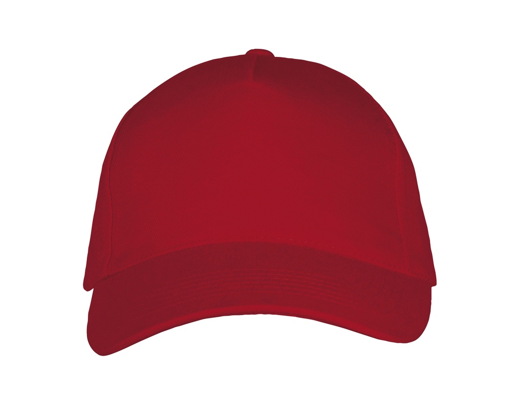 Czapka Pieciopanelowa Bawelniana LC00594 - Red