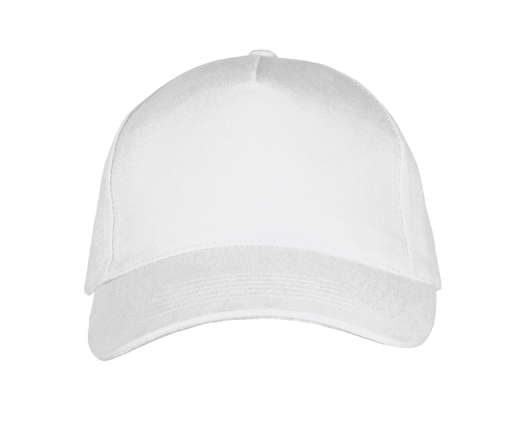 Czapka Pieciopanelowa Bawelniana LC00594 - White