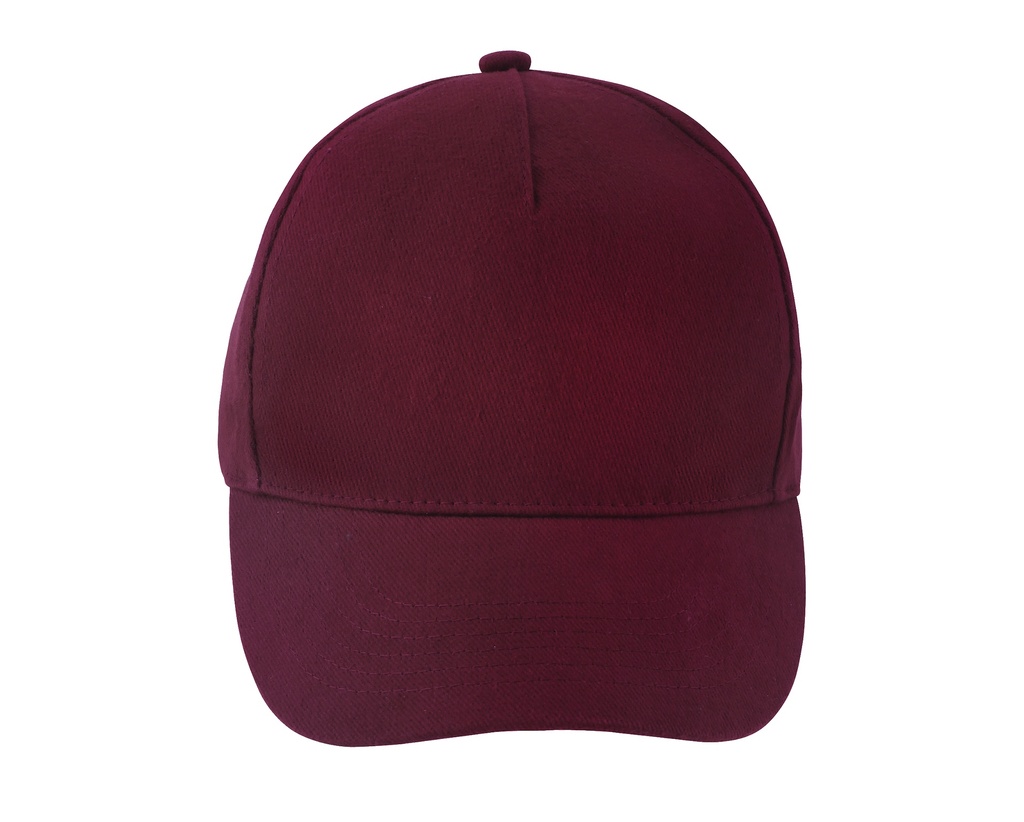 Czapka Pieciopanelowa Bawelniana LC00594 - Burgundy