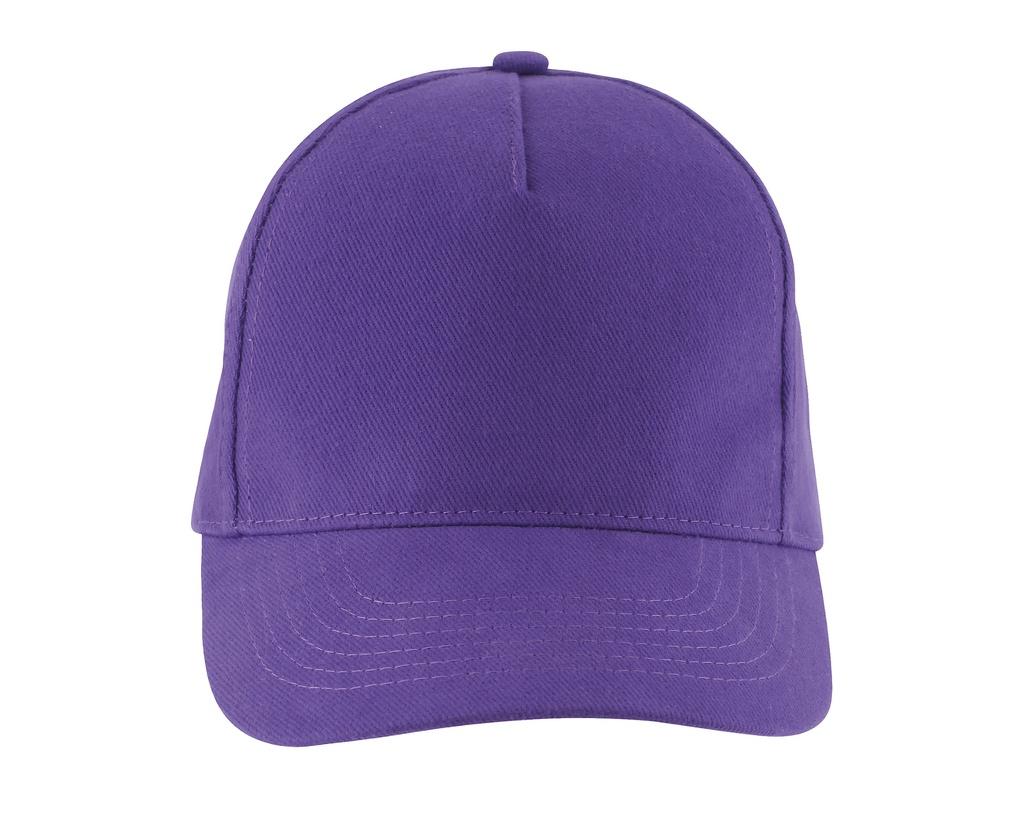 Czapka Pieciopanelowa Bawelniana LC00594 - Dark Purple