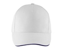 Czapka Pieciopanelowa Bawelniana LC00594 - White & Navy