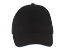 Czapka Pieciopanelowa Bawelniana LC00594 - Black & Royal Blue 241