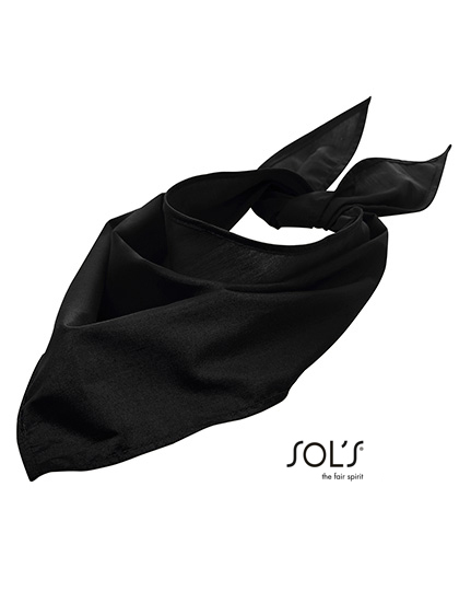 Bandana Trojkatna Mieszanka Poliester Bawelna LC01198 - Black