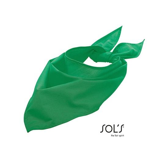 Bandana Trojkatna Mieszanka Poliester Bawelna LC01198 - Kelly Green