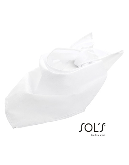 Bandana Trojkatna Mieszanka Poliester Bawelna LC01198 - White