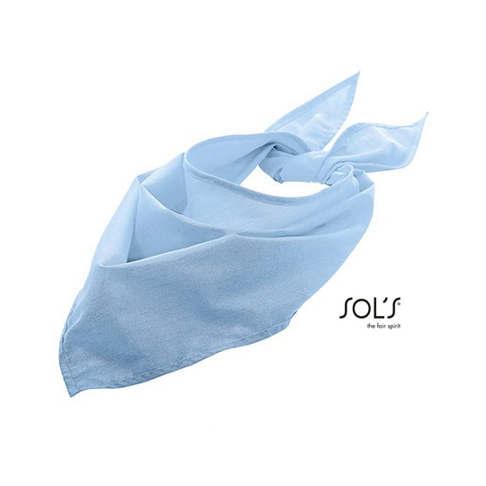 Bandana Trójkątna Mieszanka Poliester Bawełna LC01198 - Sky Blue