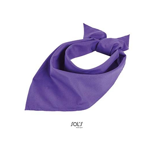 Bandana Trójkątna Mieszanka Poliester Bawełna LC01198 - Dark Purple