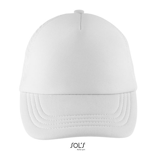 Czapka Dziecieca Pieciopanelowa Poliestrowa LC03091 - White