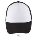 Czapka Dziecieca Pieciopanelowa Poliestrowa LC03091 - White & Black