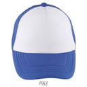 Czapka Dziecieca Pieciopanelowa Poliestrowa LC03091 - White & Royal Blue 241